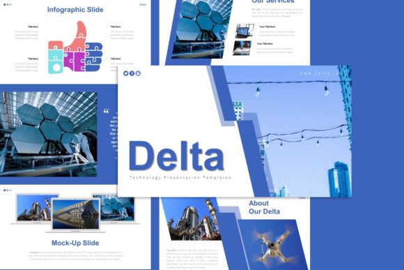 Preview of Delta Technology Presentation Template technology presentation template
