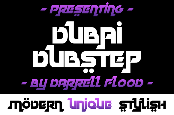 Dubai Dubstep Font - Preview 1