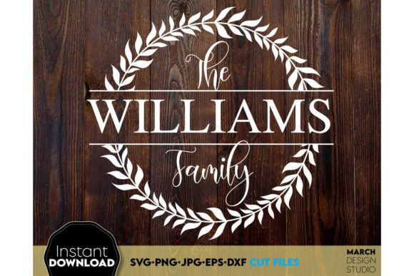 Family Name Last Name Monogram Frame