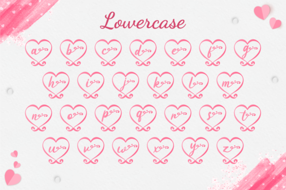 Love Pendant Monogram Font PNG with transparent background - Preview 4