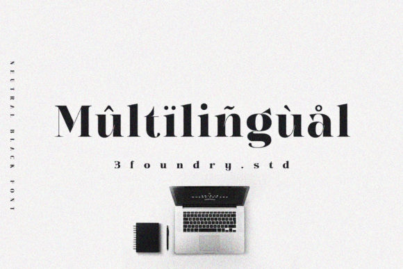 Neutral Black Font PNG with transparent background - Preview 4