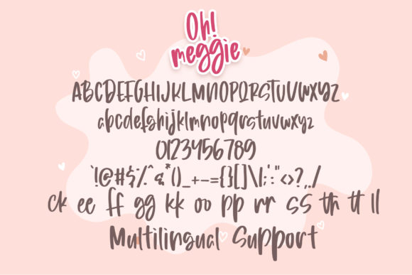 Oh! Meggie Font PNG with transparent background - Preview 4