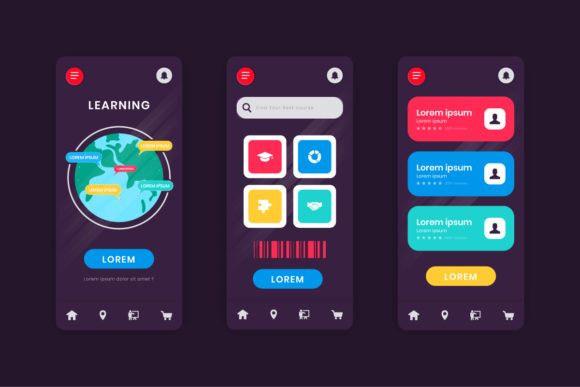 Online Learning Modern UI Mobile App