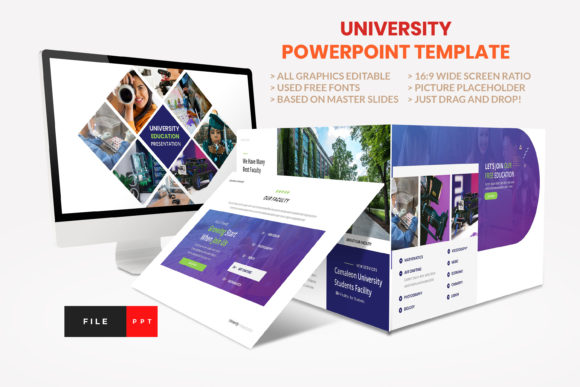 Preview of University Education College Powerpoint education presentation template