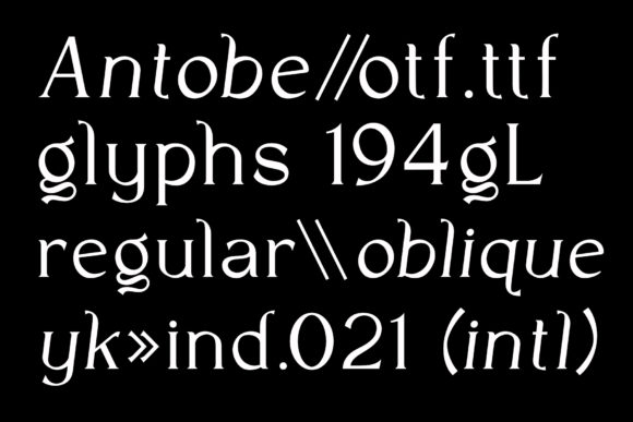 Antobe Font - Preview 2