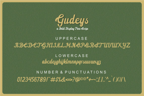 Gudeys Font - Preview 3