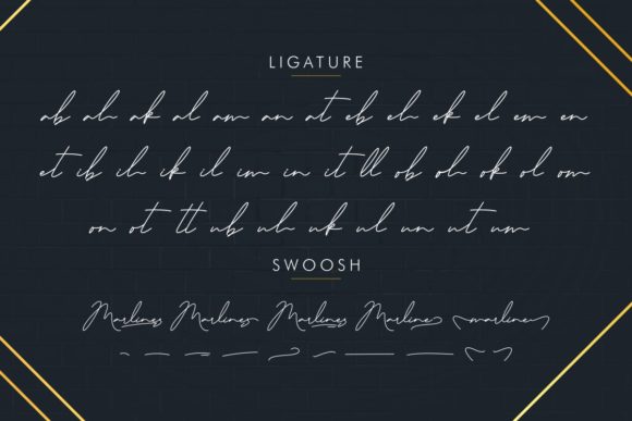 Marlines Font PNG with transparent background - Preview 5