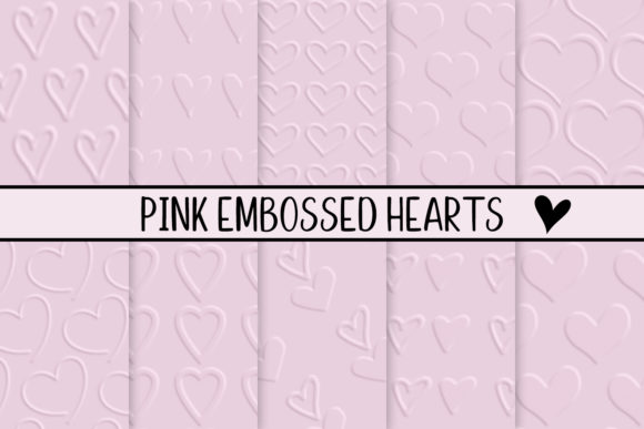 Pink Embossed Hearts