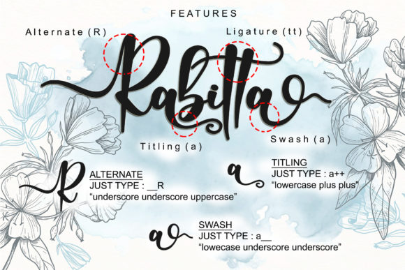 Rabitta Font PNG with transparent background - Preview 6