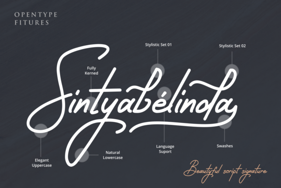 Sintyabelinda Font PNG with transparent background - Preview 1