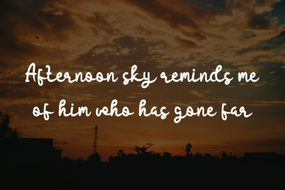 Afternoon Sky Font - Preview 1