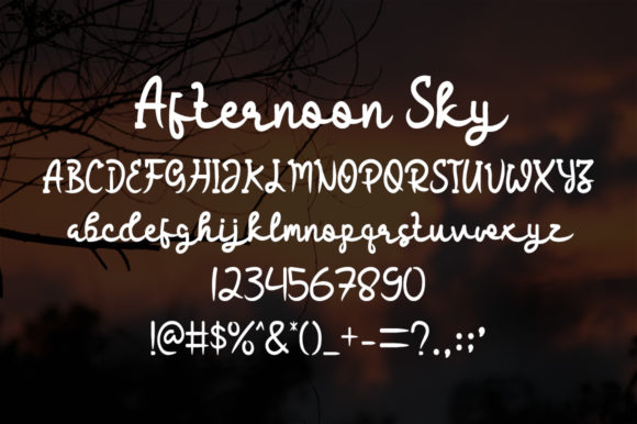 Afternoon Sky Font - Preview 4
