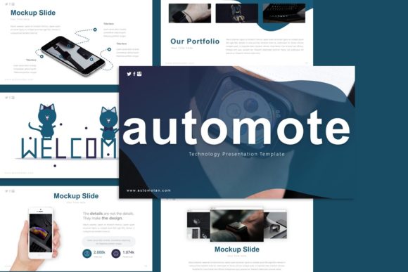 Preview of Automote Technology Presentation technology presentation template