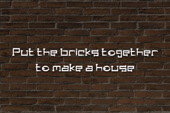 Bricks Wall Font - Preview 1