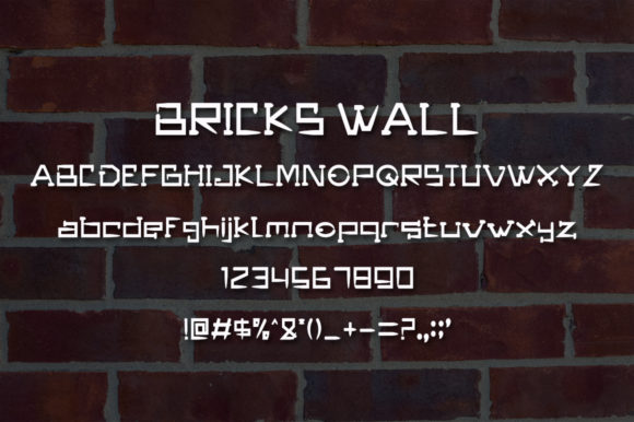 Bricks Wall Font - Preview 4