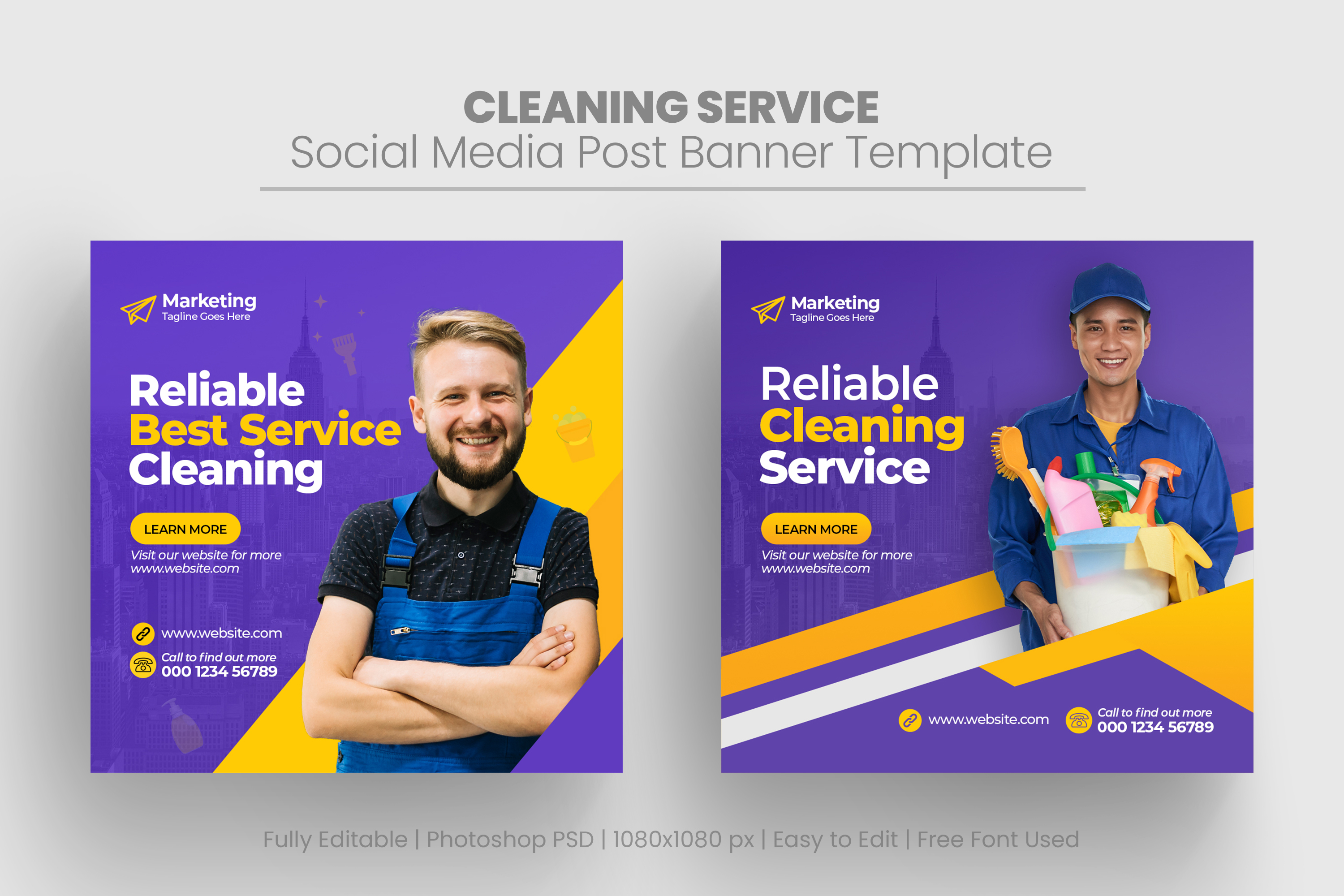 Cleaning Service Social Media Post Graphic by DesignOriel · Creative ...