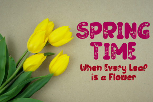 Floral Spring Font - Preview 3
