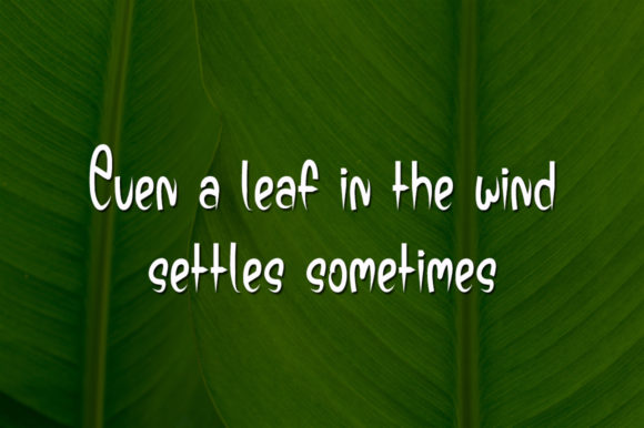 Green Leaf Font PNG with transparent background - Preview 1
