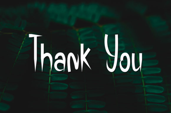 Green Leaf Font PNG with transparent background - Preview 4