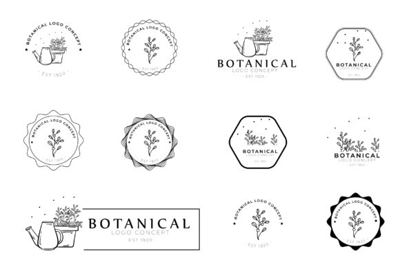 Hand Drawn Modern Minimal Botanical Logo