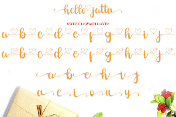 Hello Jatta Font PNG with transparent background - Preview 3