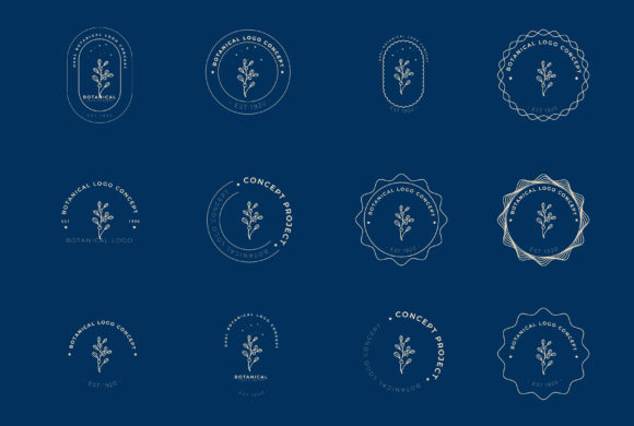 Minimal Femenine Modern Botanical Logo