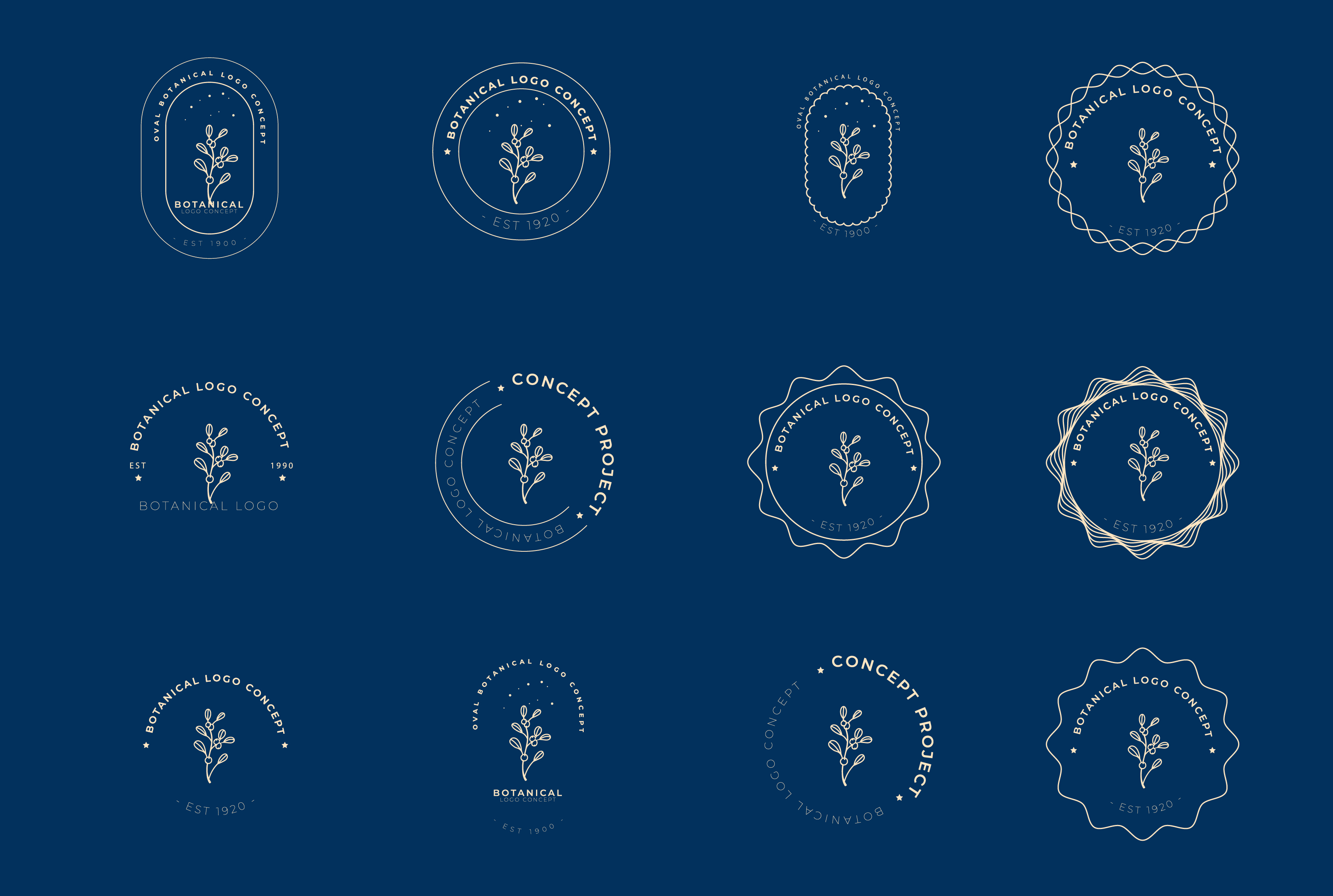 Minimal Femenine Modern Botanical Logo