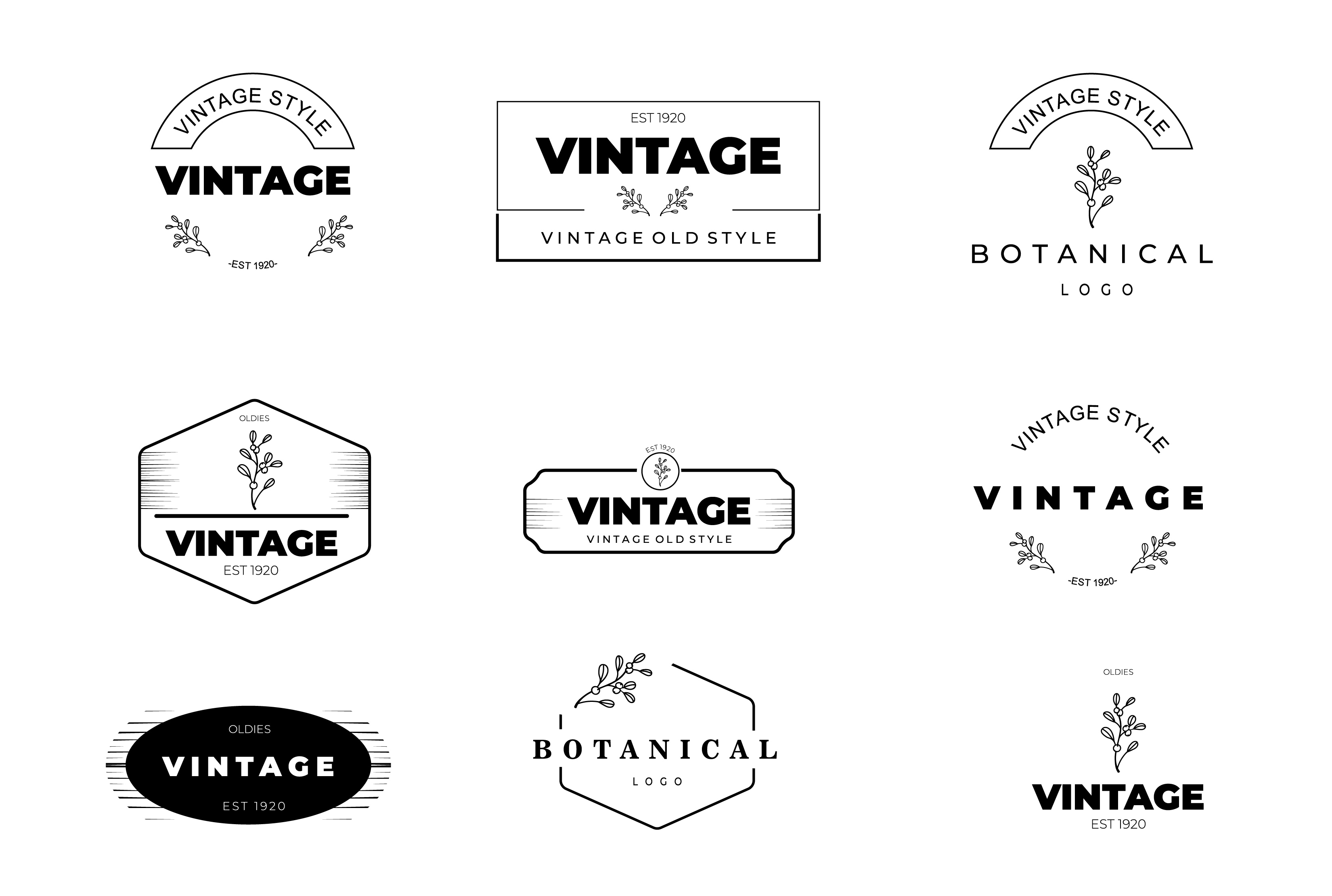 Minimal Modern Botanical Feminine Logo