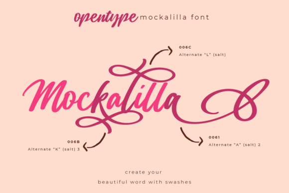 Mockalilla Font PNG with transparent background - Preview 1