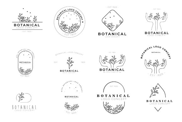 Modern Botanical Minimal Logo