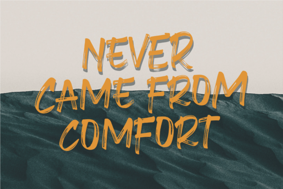 Slouchy Brush Font PNG with transparent background - Preview 2
