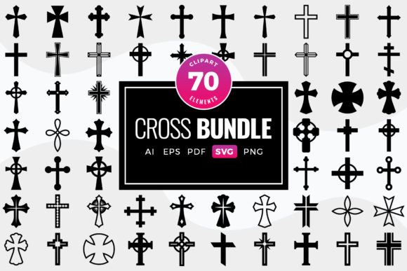 Cross SVG Clipart Set