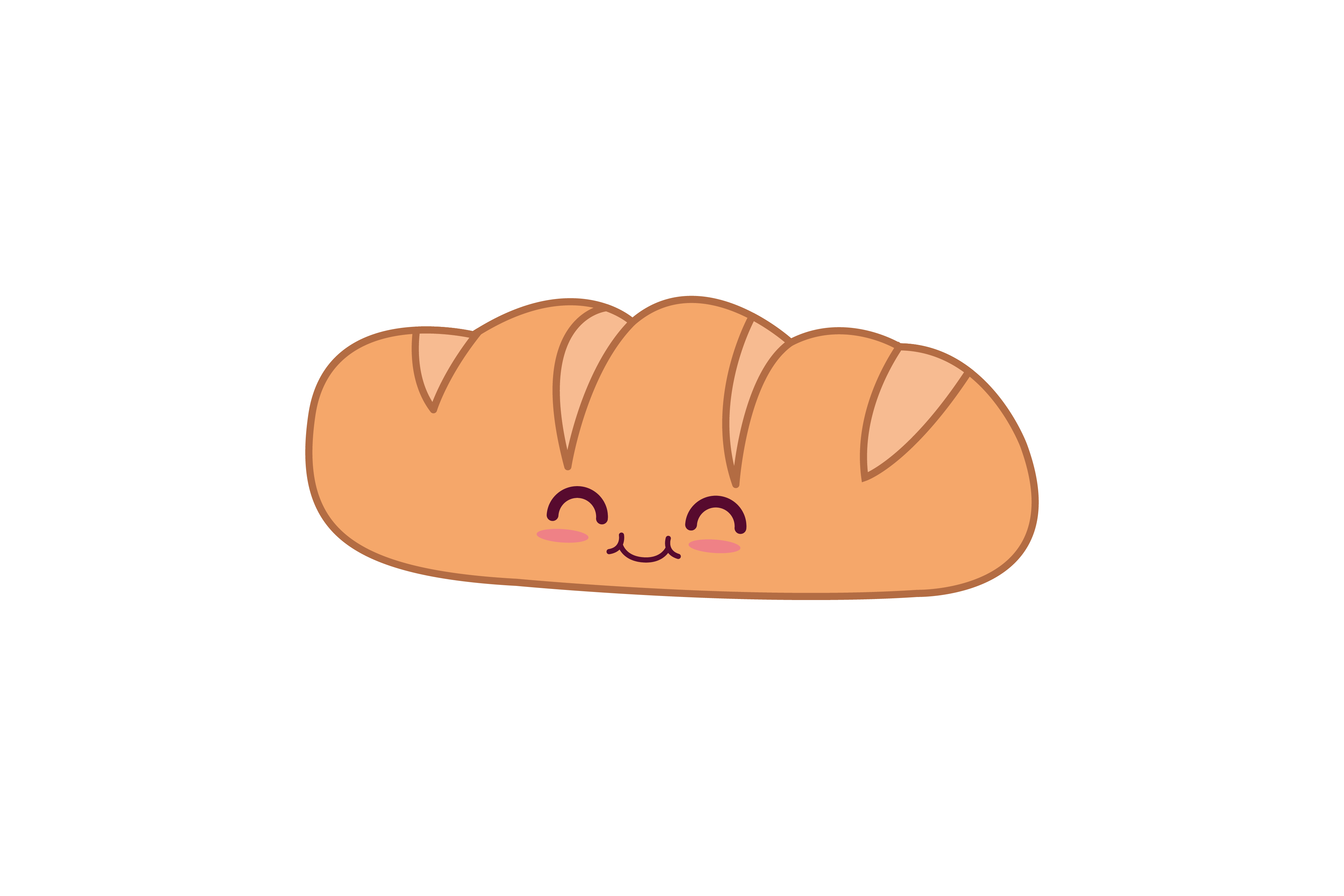 Kawaii Bread Food Illustration Cute