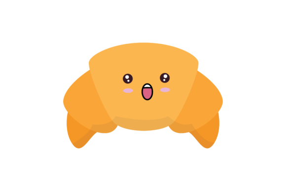Kawaii Cute Bread Food Illustration