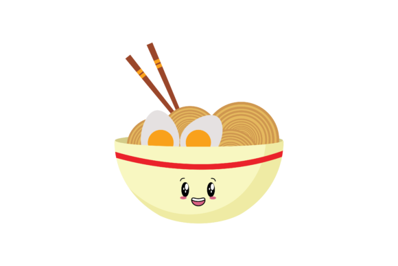 Kawaii Cute Ramen Food Illustration