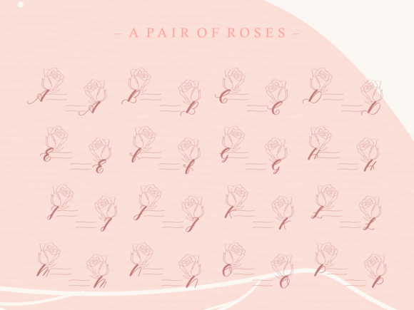 A Pair of Roses Font - Preview 1