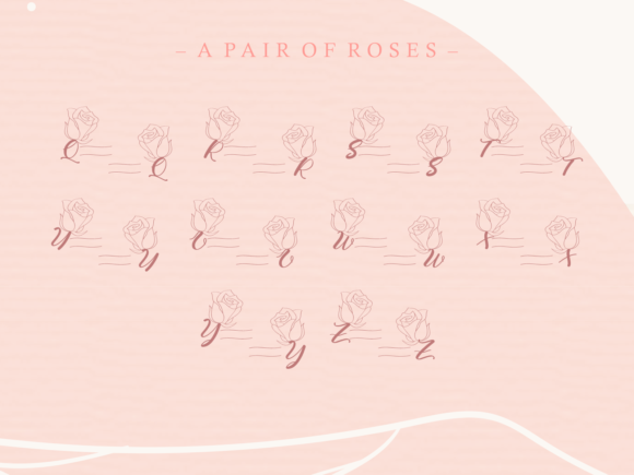 A Pair of Roses Font - Preview 2
