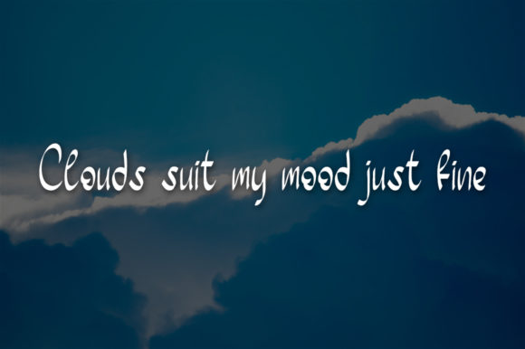 Blue Clouds Font - Preview 1