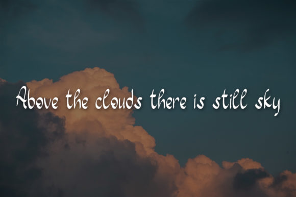 Blue Clouds Font - Preview 2