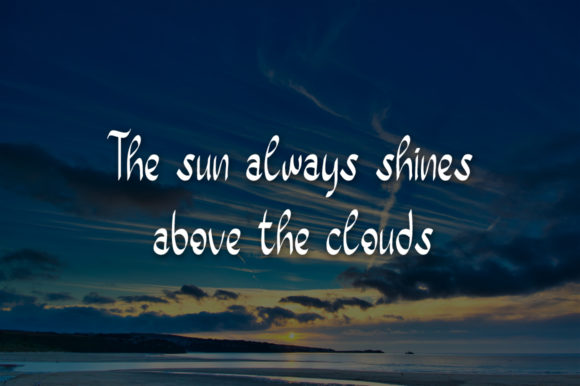 Blue Clouds Font - Preview 3