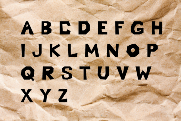 Cut out Paper Font PNG with transparent background - Preview 1
