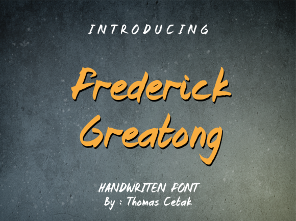 Frederick Greatong Font font preview - 1