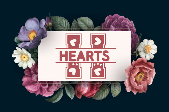 Hearts Monogram Font - Preview 3