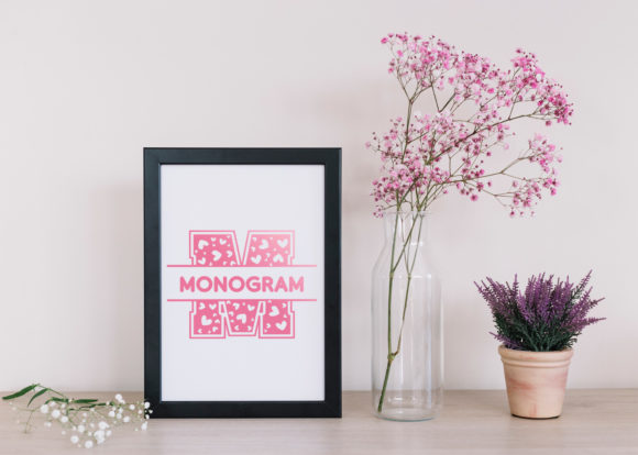 Hearts Monogram Font - Preview 6