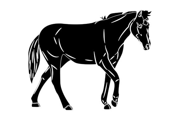 Horse Vector Design Solid Color