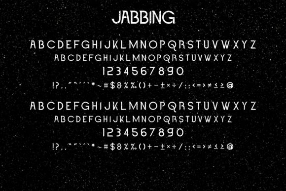 Jabbing Font PNG with transparent background - Preview 4