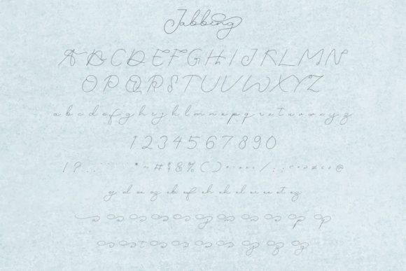 Jabbing Font PNG with transparent background - Preview 5