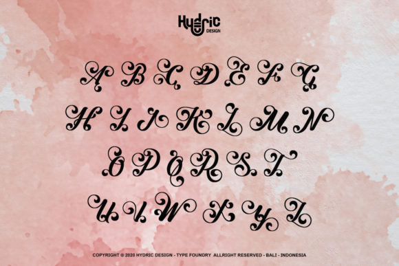 Monogram Calestial Linen Font PNG with transparent background - Preview 1