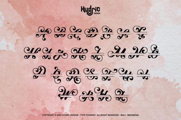 Monogram Calestial Linen Font PNG with transparent background - Preview 2