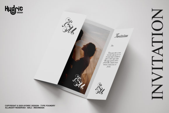 Monogram Calestial Linen Font PNG with transparent background - Preview 3